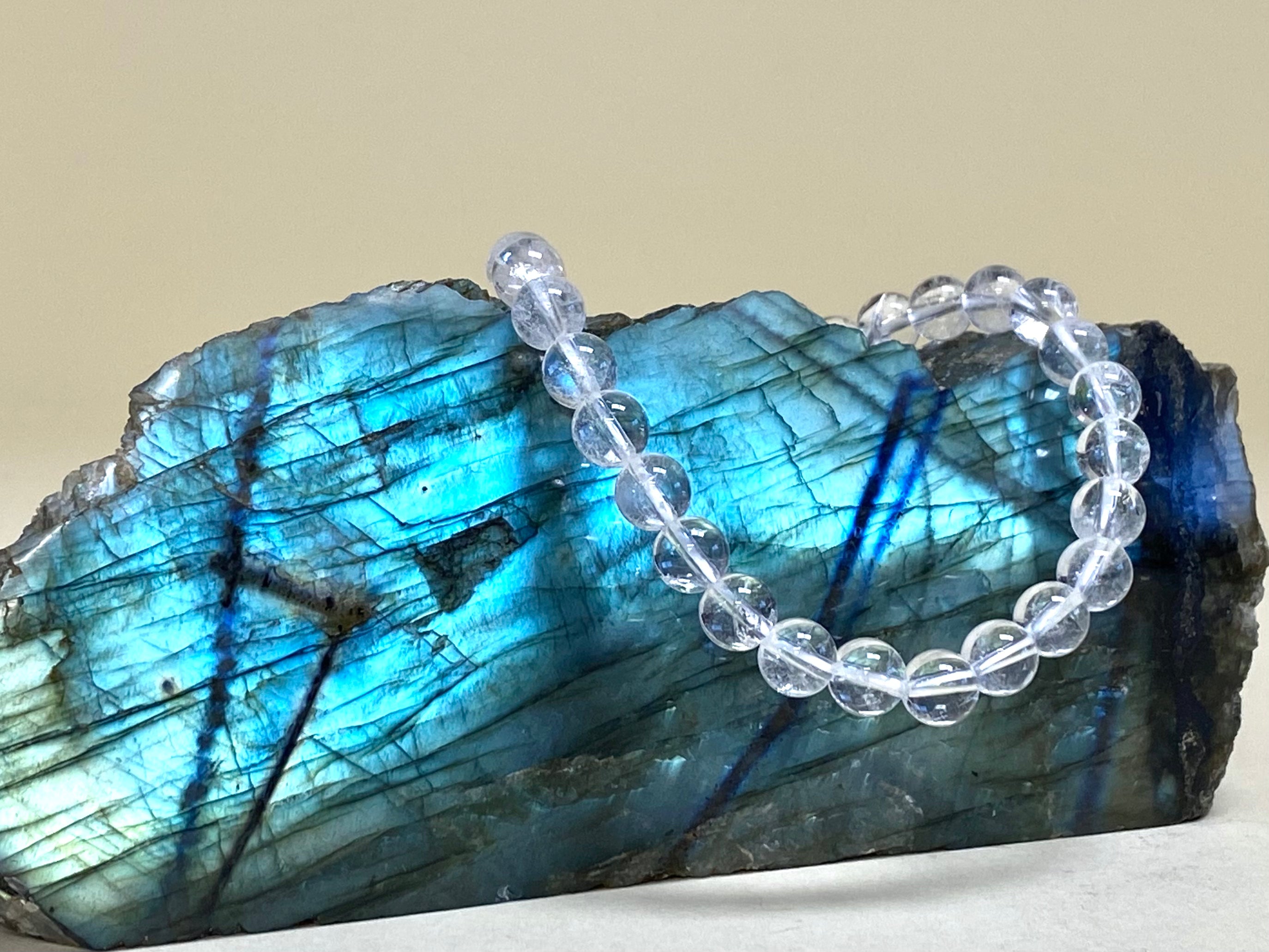 Clear Quartz 6mm Bead Bracelet