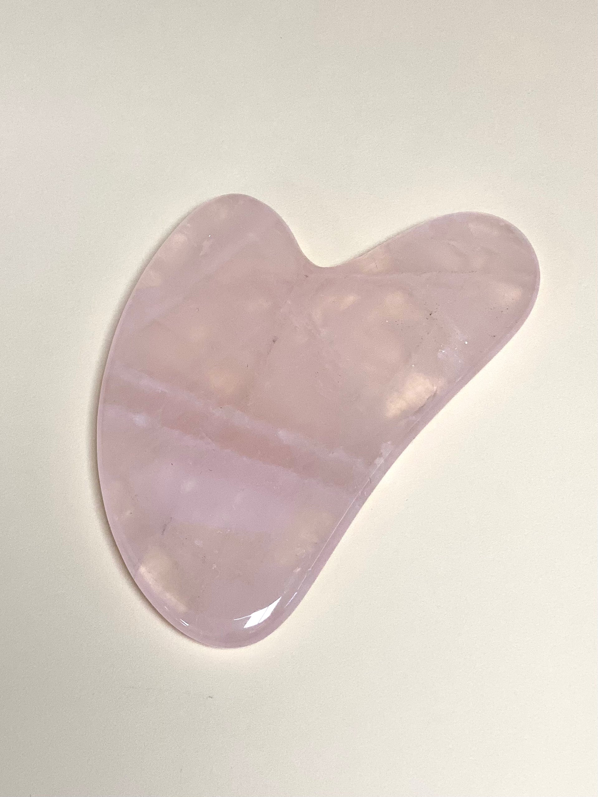 Rose Quartz Gua Sha (warped heart)