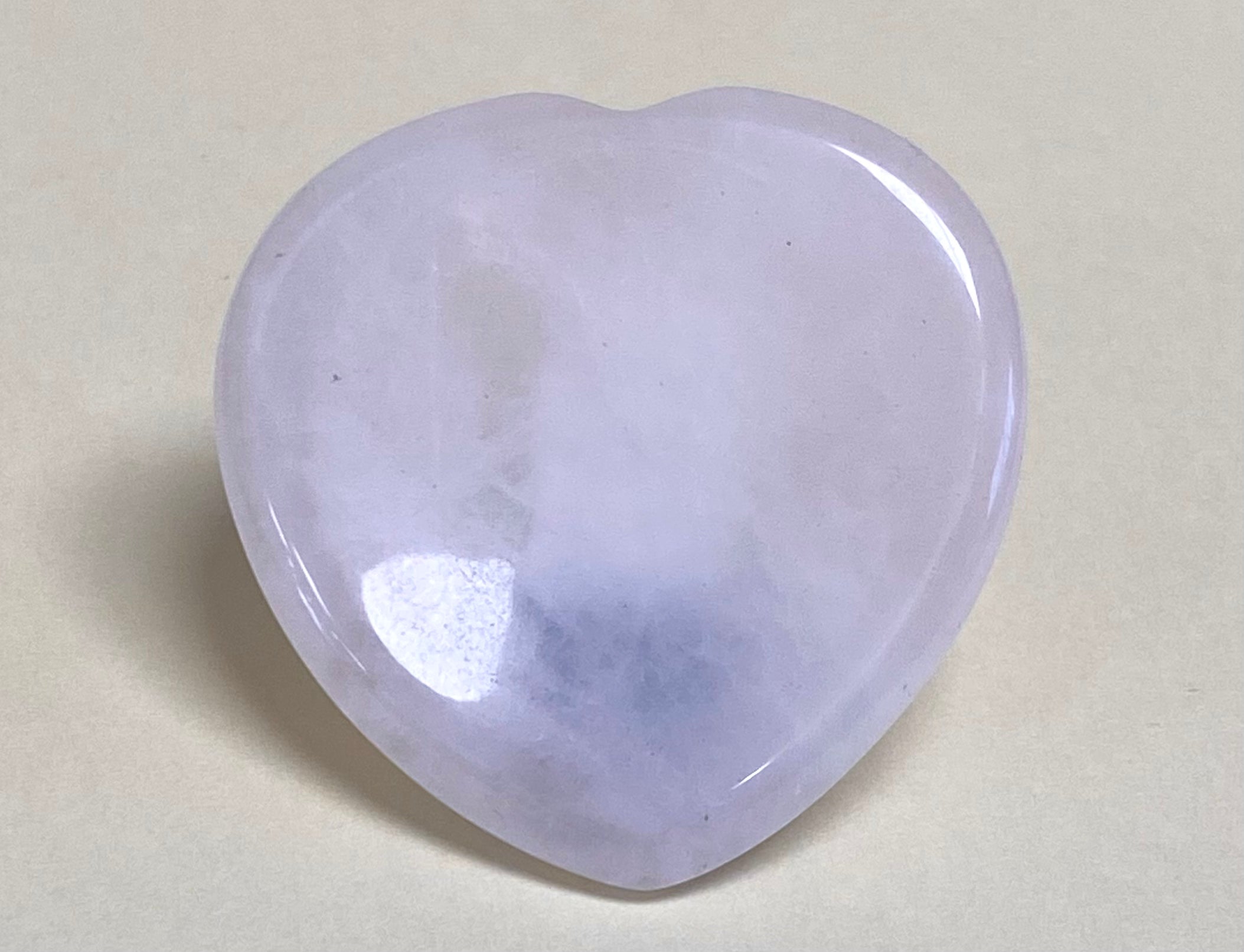 Rose Quartz Heart Worry Stone