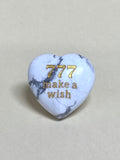 Howlite 777 make a wish heart