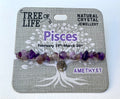 Pisces Amethyst Bracelet Tree of Life