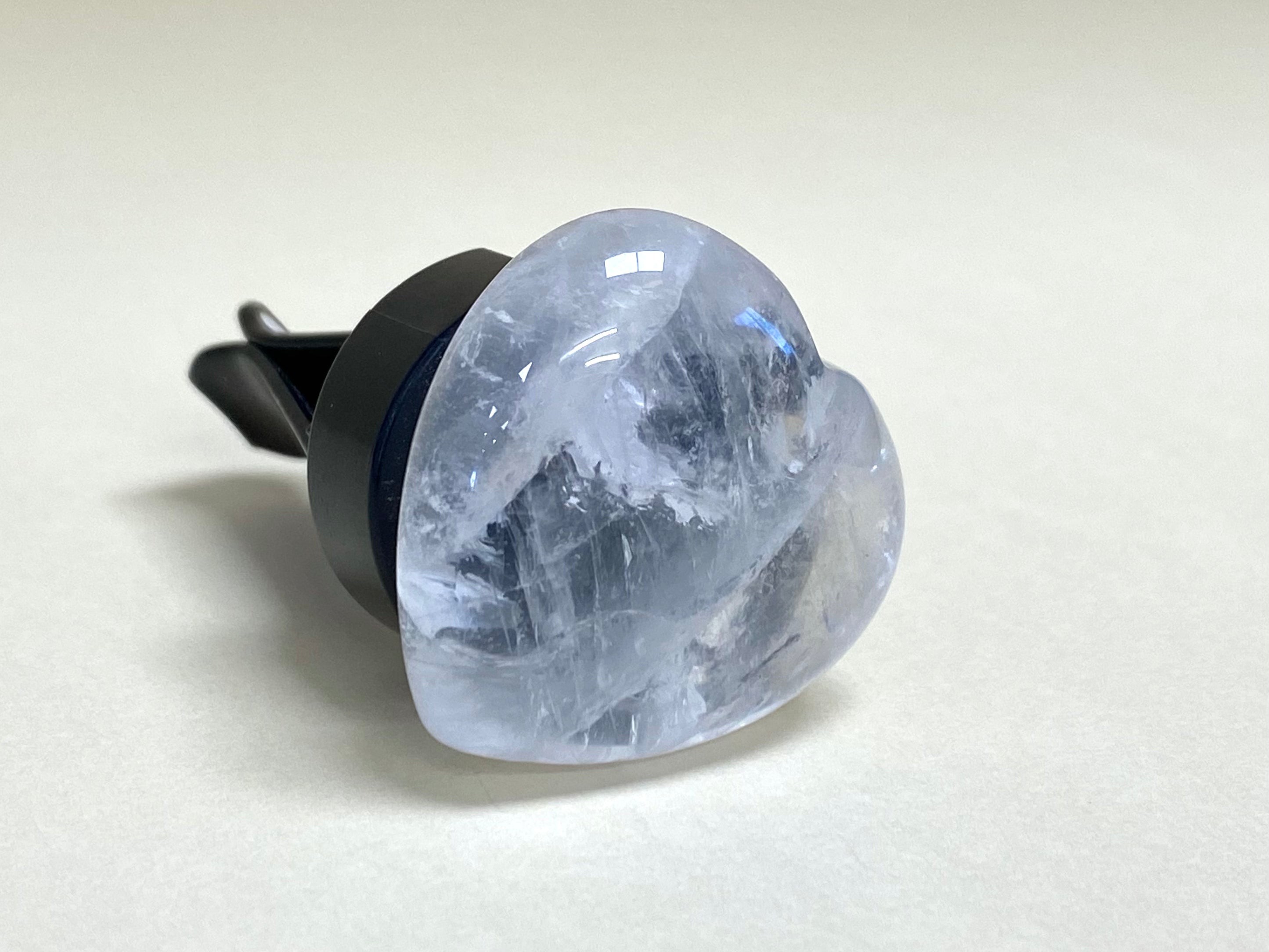 Clear Quartz Heart car vent crystal