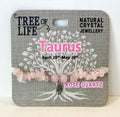 Taurus Rose Quartz Bracelet Tree of Life