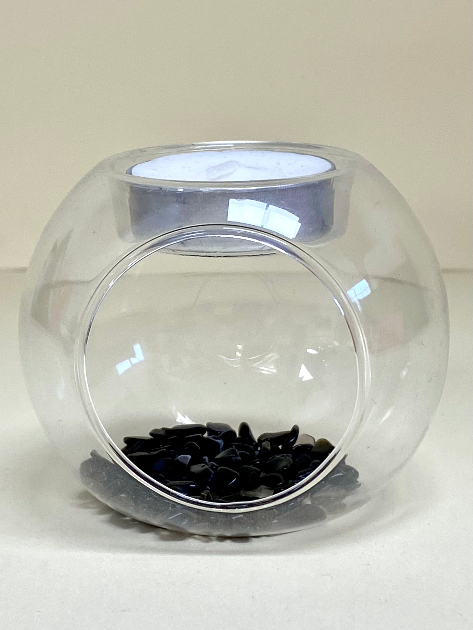 Glass Baubles with tea light Candle 2 variants