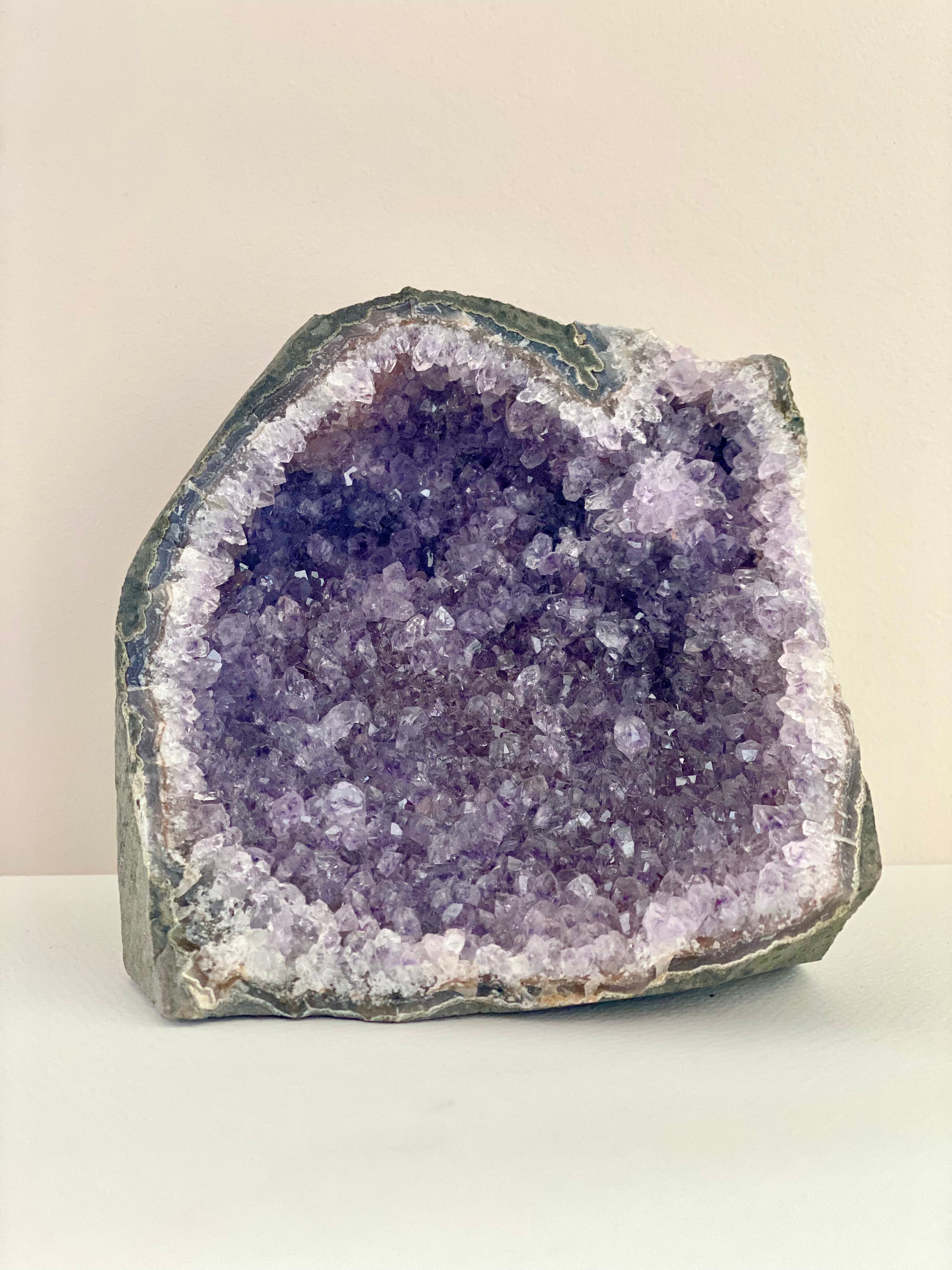 Amethyst Cave Druzy Geode 11.5cm