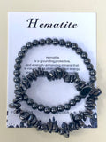 Hemitite chip and bead bracelets