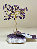 Amethyst flat stone base with stone chips
