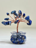 Lapis Lazuli Chip Tree In Glass Pot