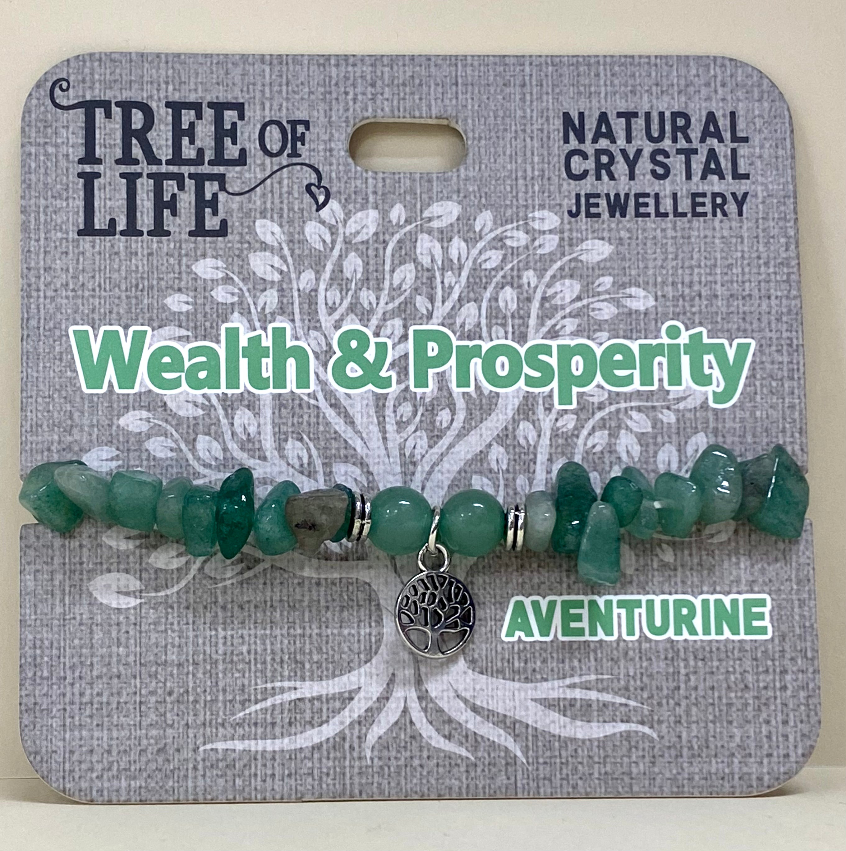 Aventurine Bracelet Wealth and Prosperity Tree of Life