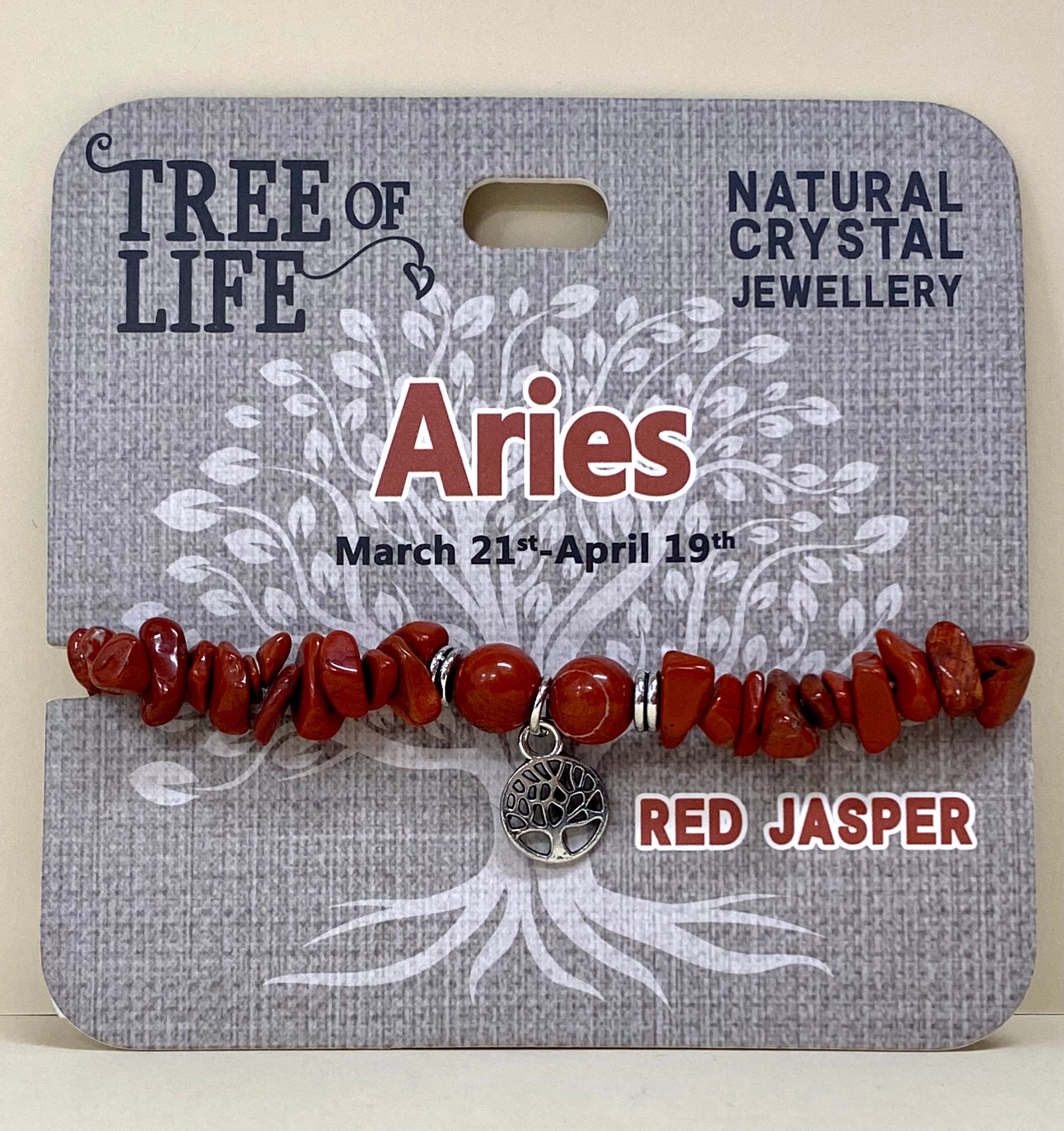 Red Jasper Bracelet Aries Tree of Life