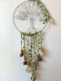 Clear Quartz Crystal Tree of Life Suncatcher