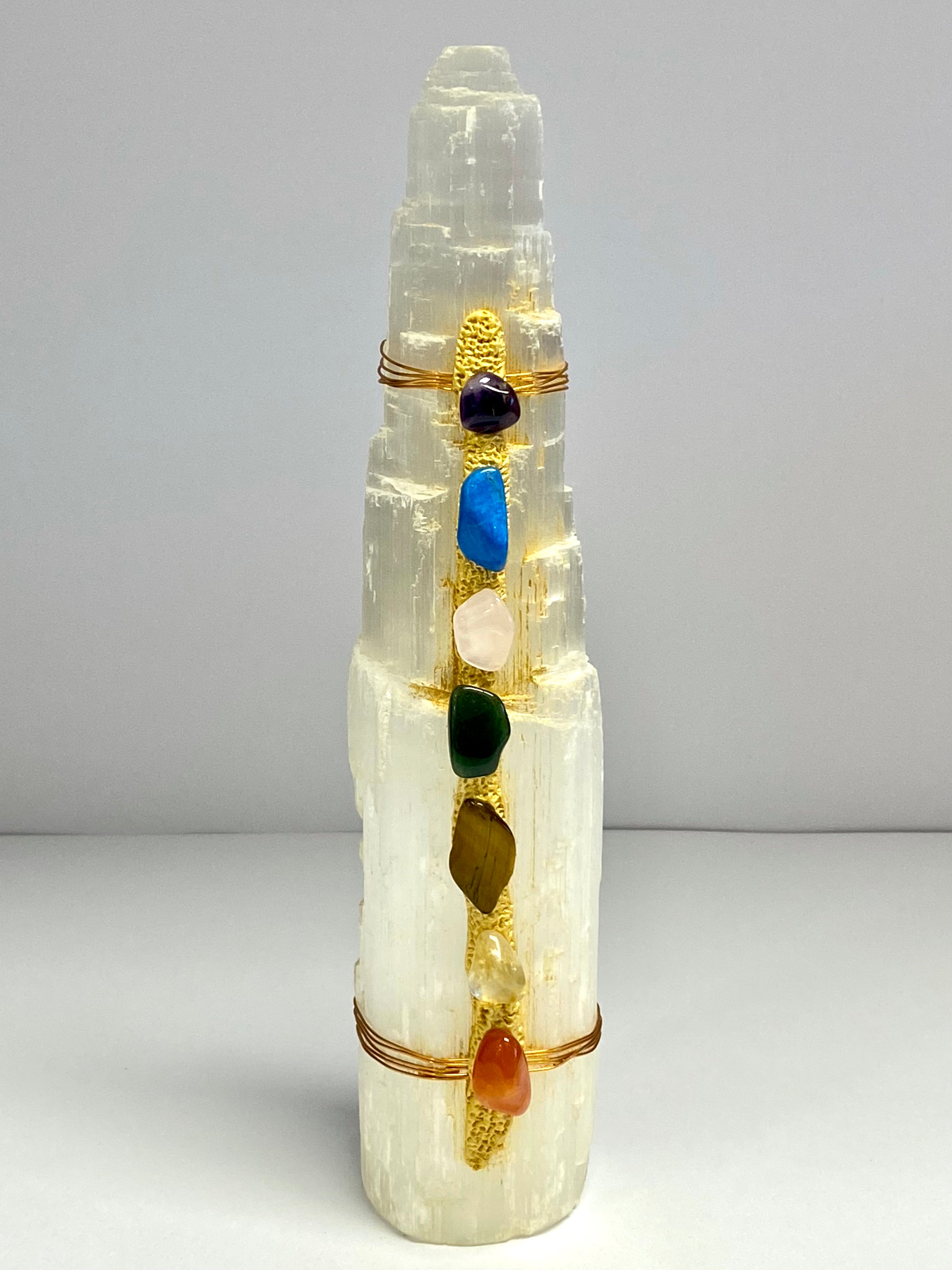 Chakra Selenite tower