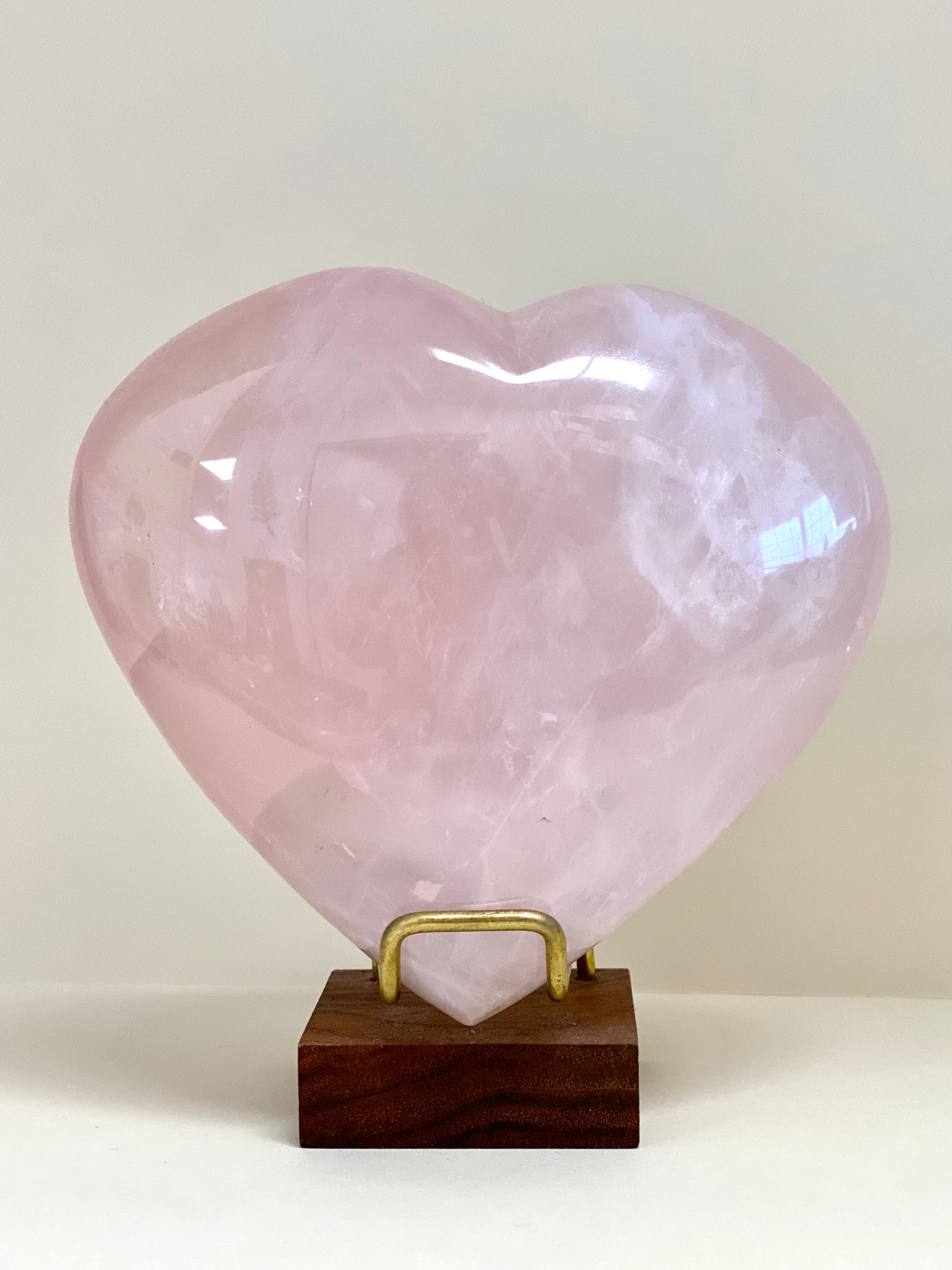 Rose Quartz Heart 12.5cm