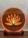 Himalayan lotus salt lamp round