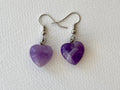 Amethyst Heart Earrings