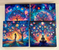 Tree of life Cosmic Ceramic Coasters Set of 4