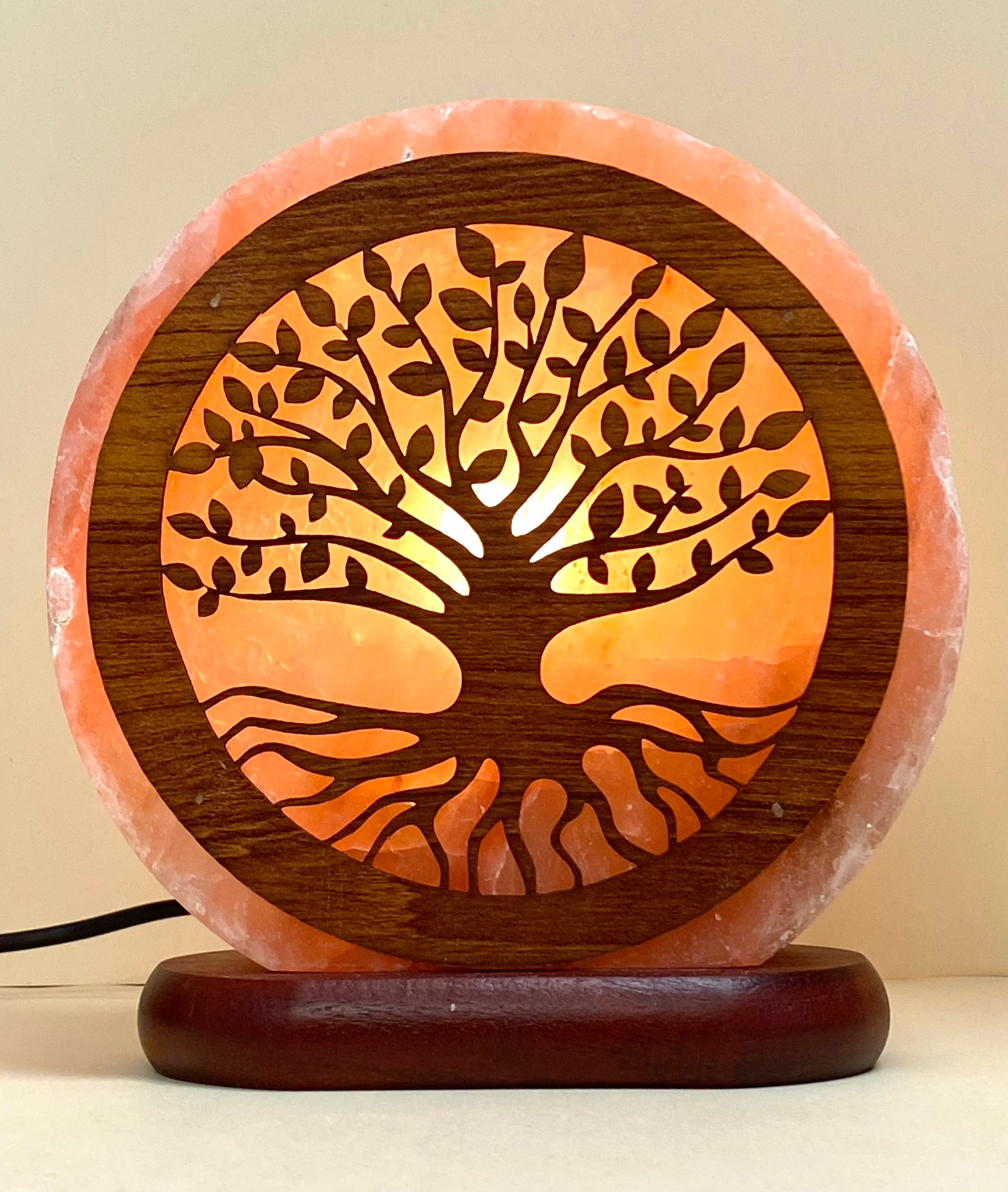 Himalayan Tree of Life Salt Lamp Round