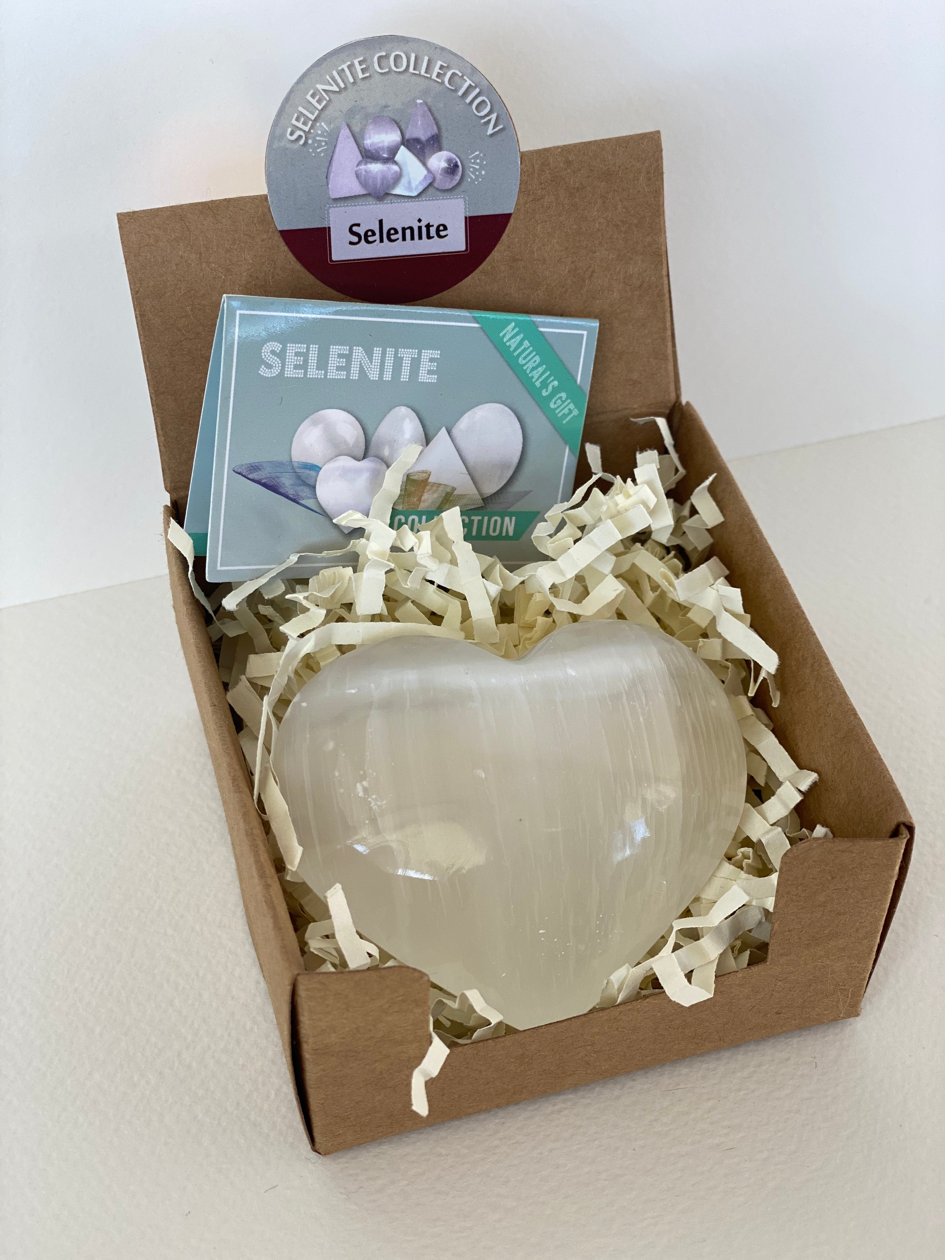 Selenite heart (comes in display box)