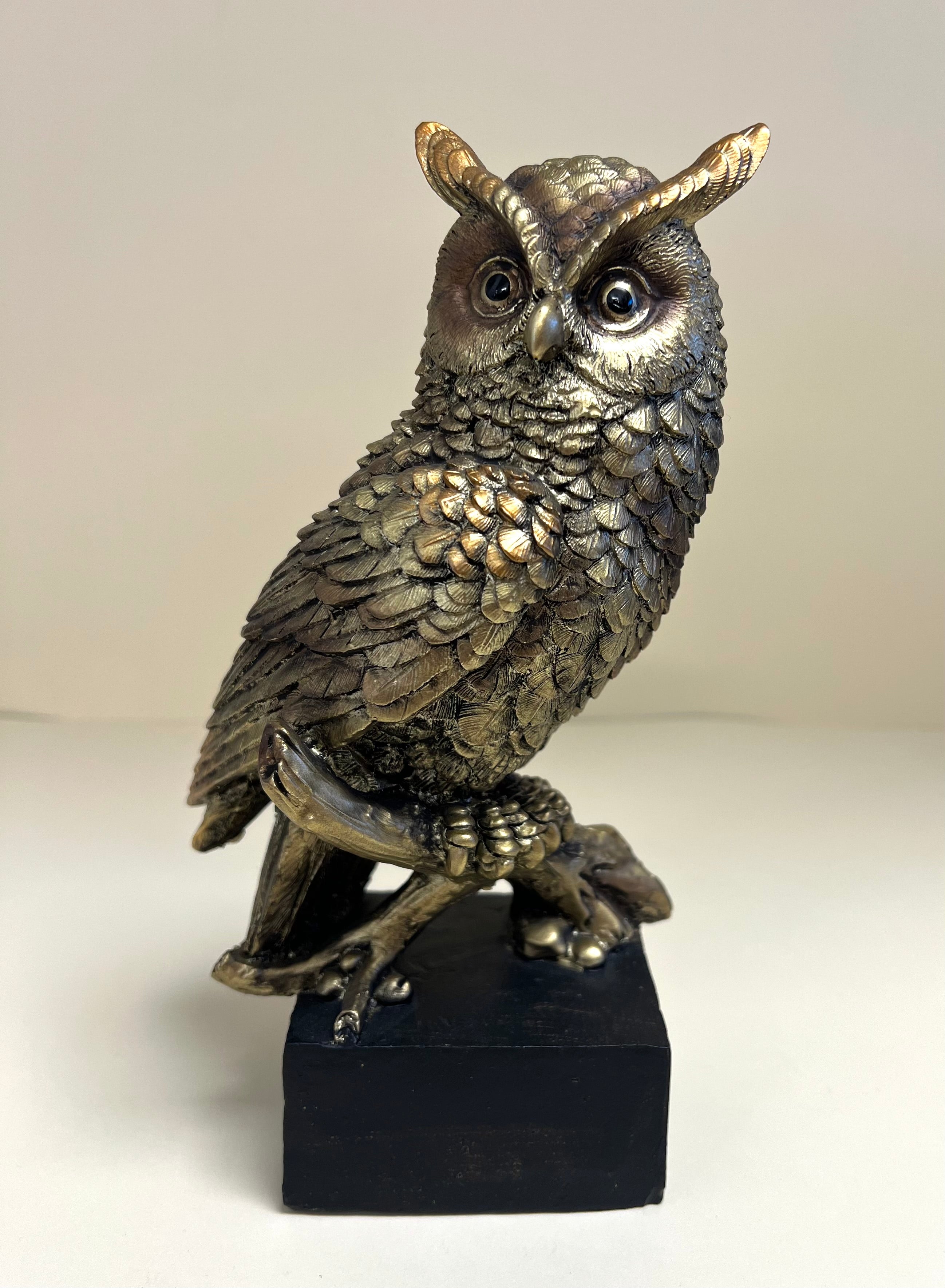 Golden Owl Ornament 22.5cm