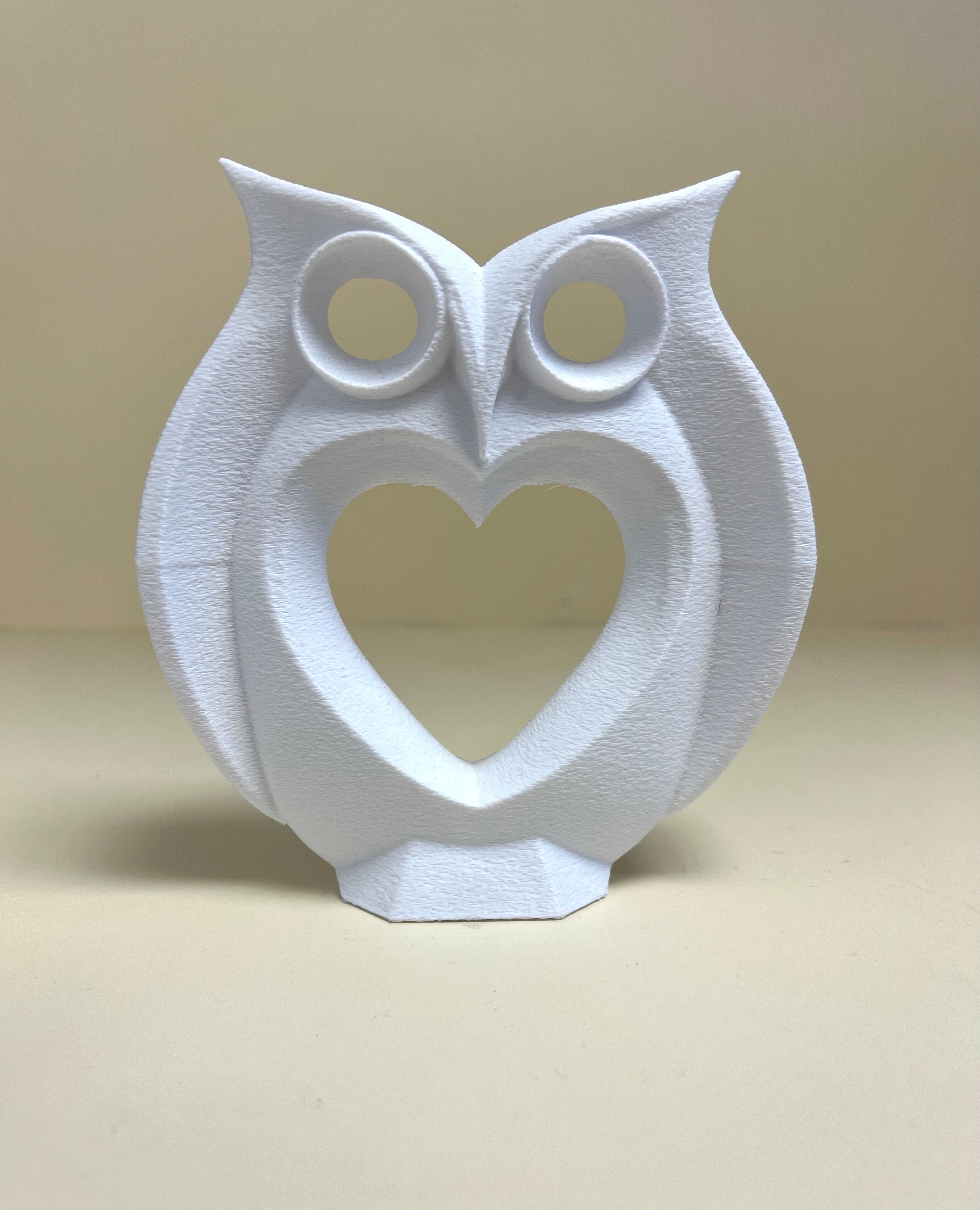 White Owl 3D Printed Ornament