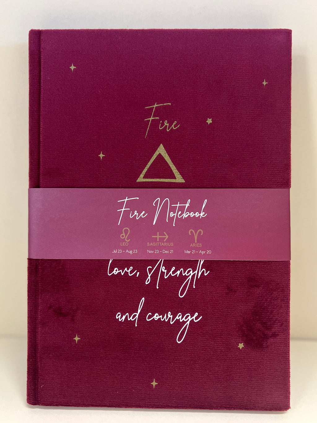 Fire Element Velvet Zodiac Notebook