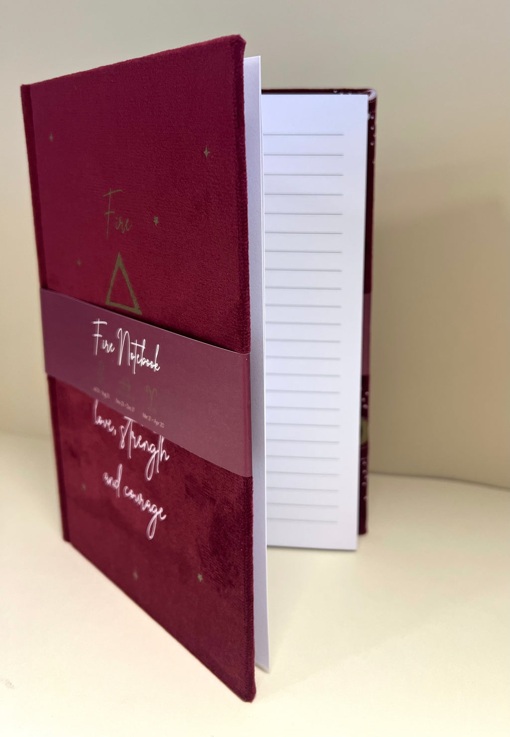 Fire Element Velvet Zodiac Notebook