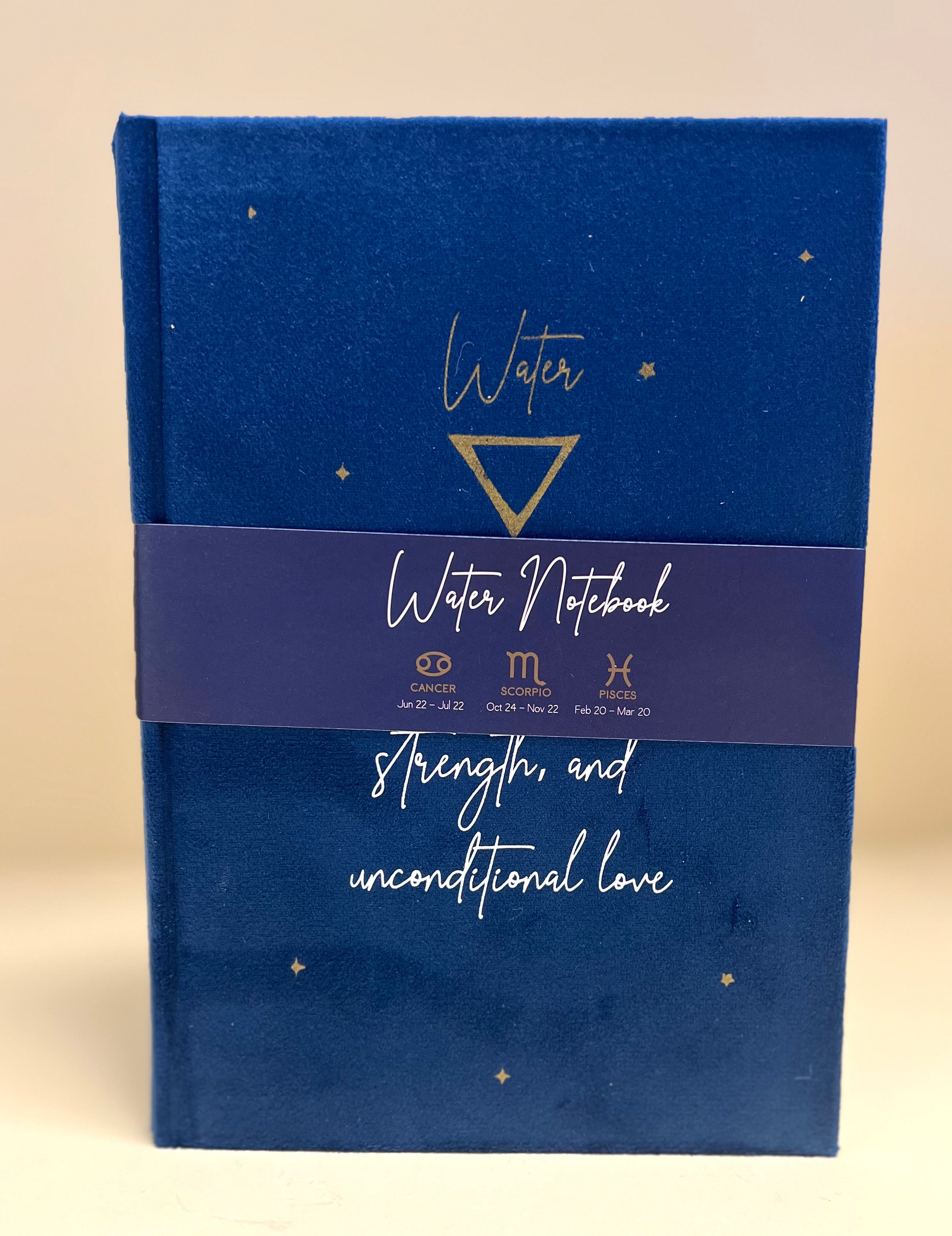 Water Element Velvet Zodiac Notebook