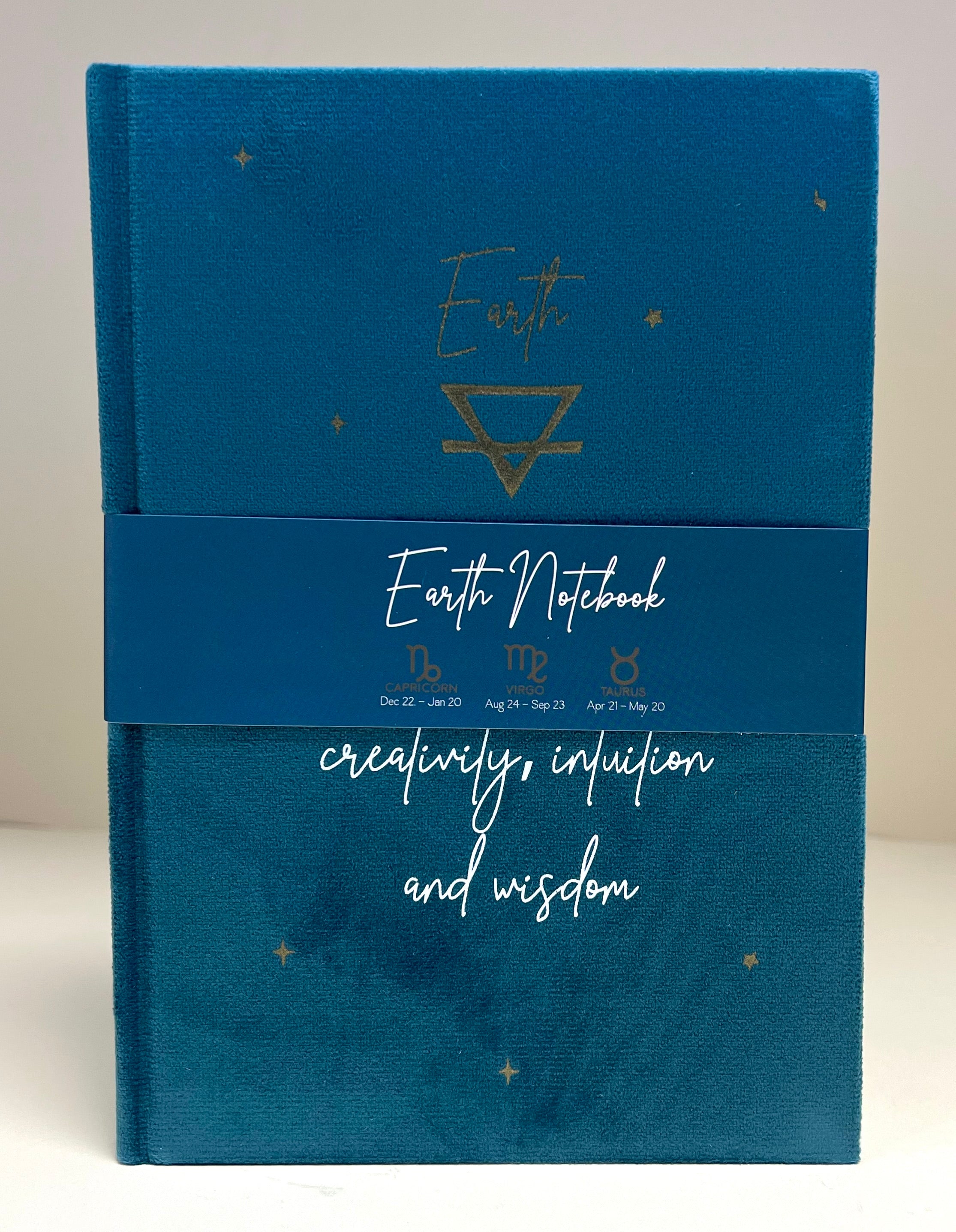 Earth Element Velvet Zodiac Notebook