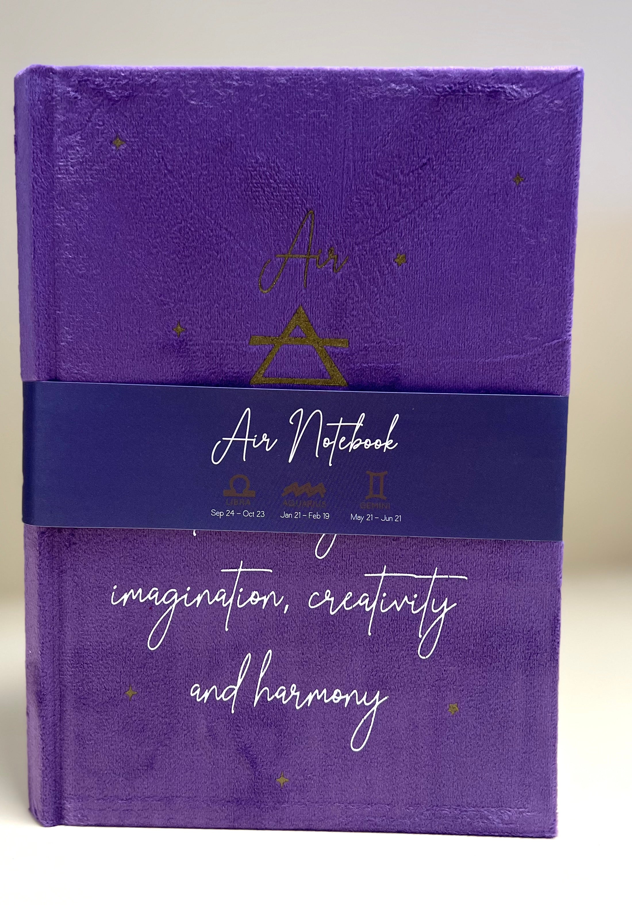 Air Element Velvet Zodiac Notebook