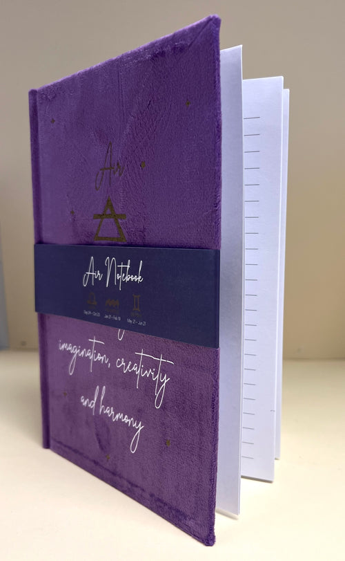 Air Element Velvet Zodiac Notebook
