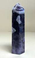 Chevron Amethyst Tower 16.5cm