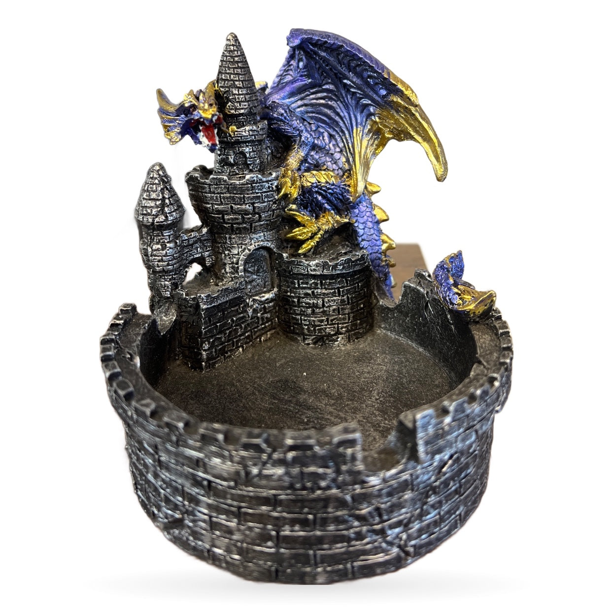 Dragon guarding castle - purple