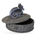 Oval Dragon Trinket Box - Purple