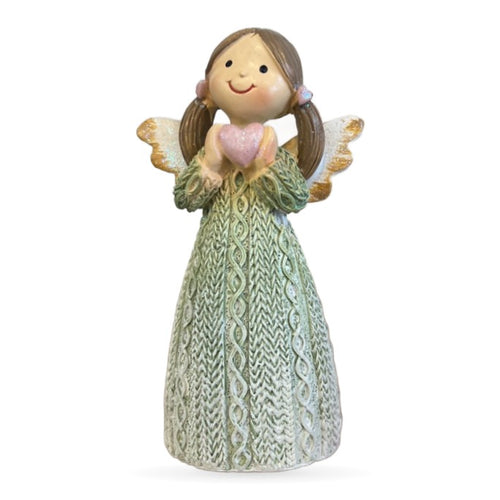 Angel With Heart Knit Finish (Green)
