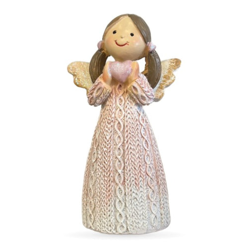 Angel With Heart Knit Finish (Pink)