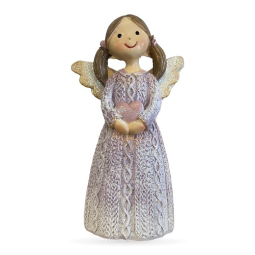Angel With Heart Knit Finish (Purple)