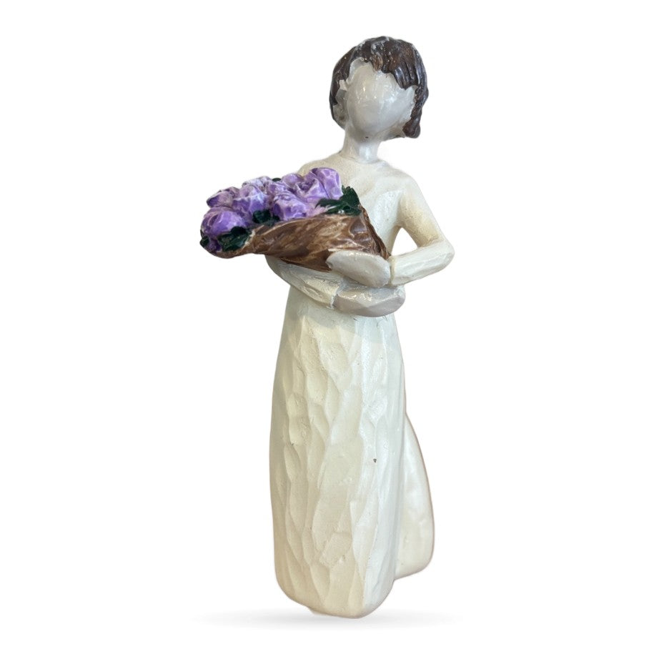 Lady With Lavender Bouquet Statue