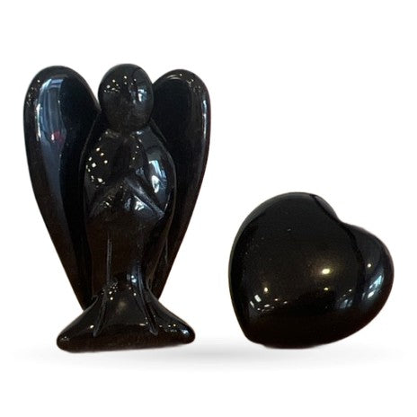 Angel and Heart Display Box (Obsidian)