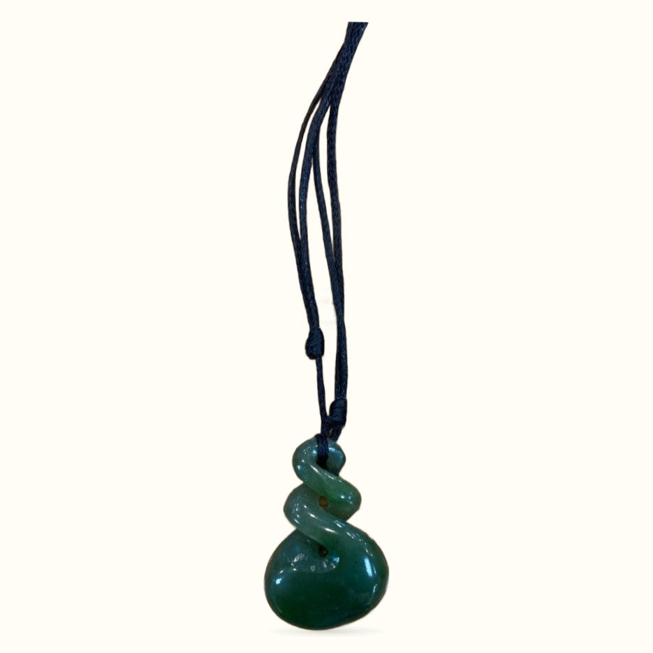 NZ Greenstone Double Twist Necklace