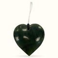 NZ Greenstone Heart Pendant Polished Necklace 40mm