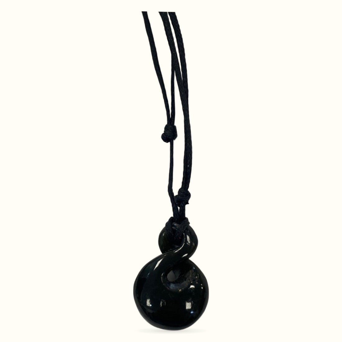 NZ Greenstone Single Twist Necklace