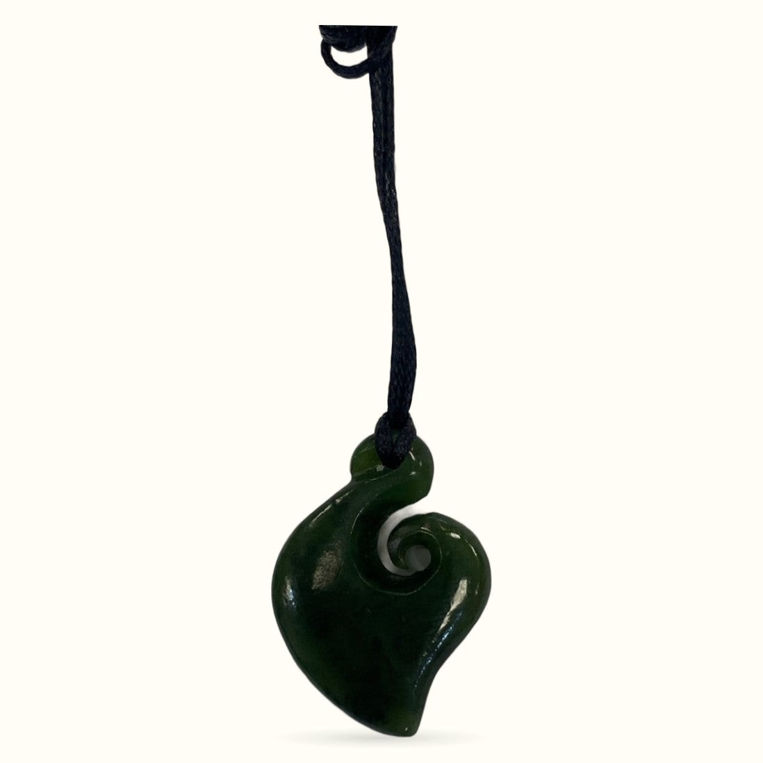 NZ Greenstone Koru Necklace 35mm