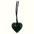 NZ Greenstone heart necklace 20mm