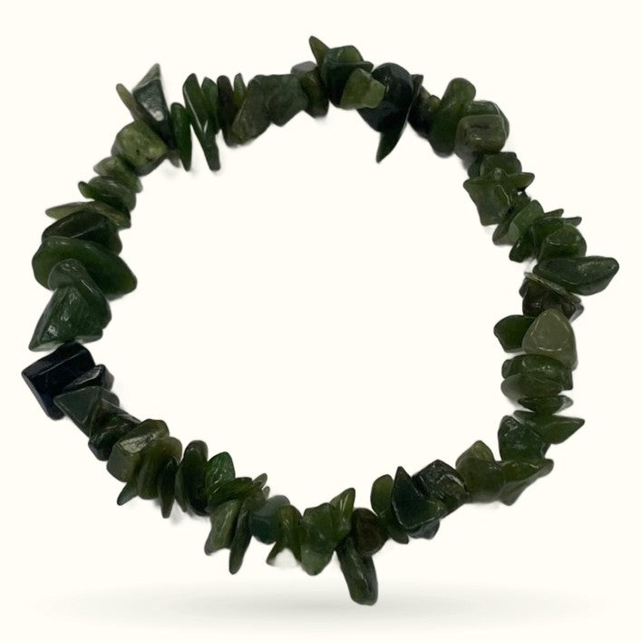 Greenstone chip bracelet