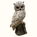 White Owl Sitting on Stump Ornament