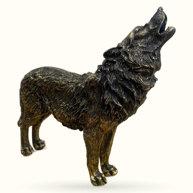 Gold Wolf Ornament