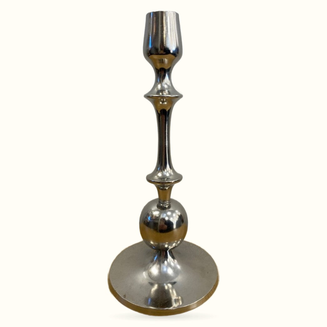 Silver Taper Candle Holder 22cm