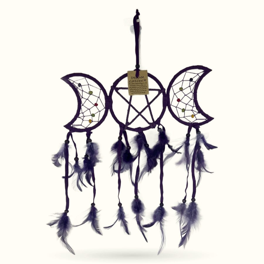 Purple Triple Moon Dream Catcher