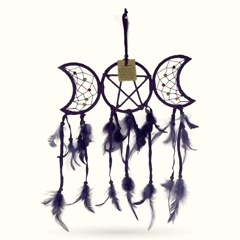 Purple Triple Moon Dream Catcher