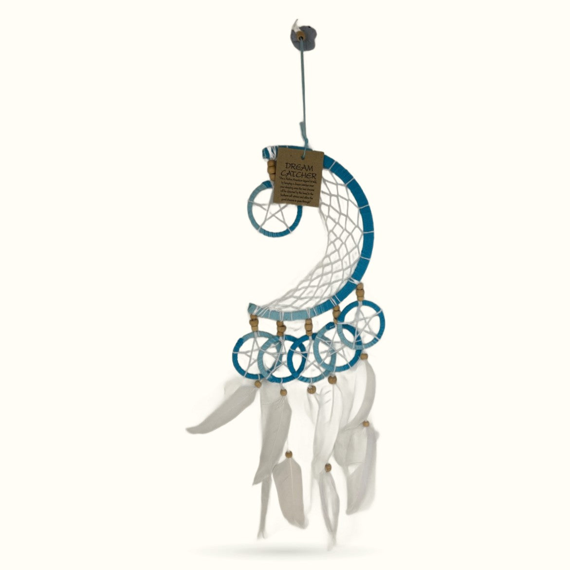 Blue Moon with Pentagrams Dream Catcher